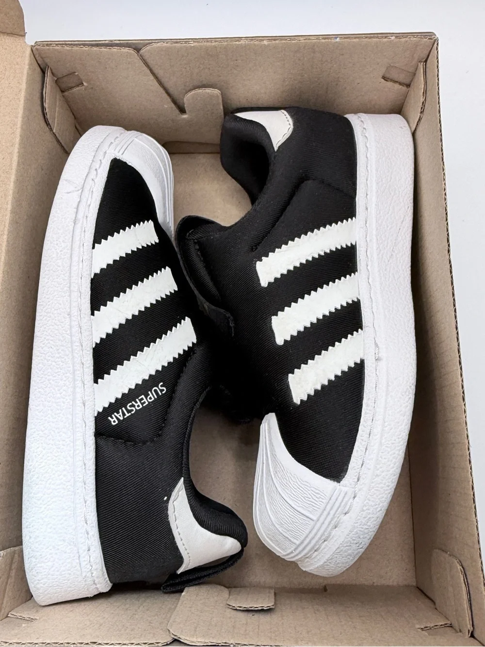 Adidas Toddler Superstar Slip-On Sneakers - Black & White